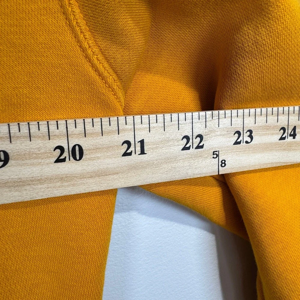 Nike Sportswear Club Fleece Crewneck Sweatshirt Mustard Yellow Mens S Logo Cozy